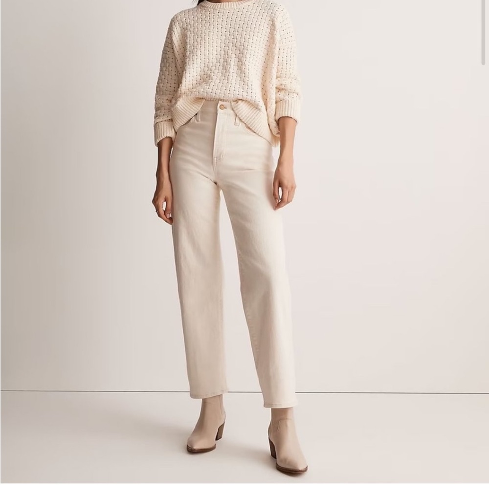 Madewell the perfect vintage crop in cream